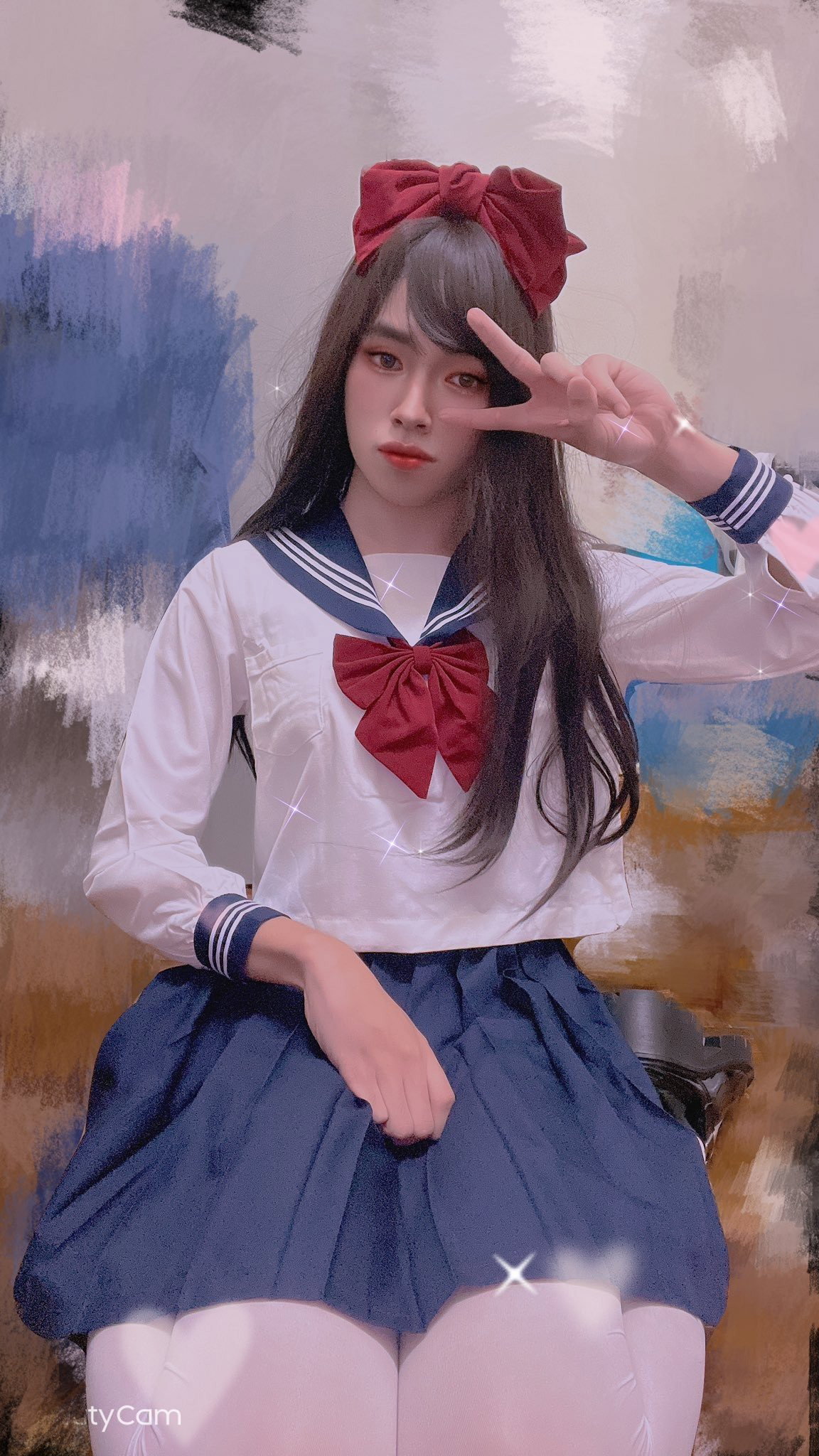 Photo by romaintranquille with the username @romaintranquille,  June 2, 2022 at 10:23 PM. The post is about the topic Chinese crossdressers and the text says 'Her Twitter username is Xiiao_nai and she's a cutie #ChineseCD #AsianCD #Trap #Crossdresser'