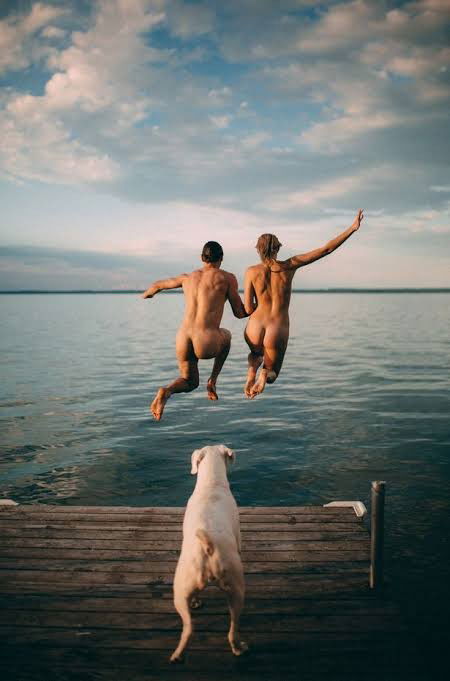 Photo by WingsOfHeart with the username @WingsOfHeart,  May 30, 2019 at 6:33 AM. The post is about the topic Skinny Dipping and the text says 'The joy!'