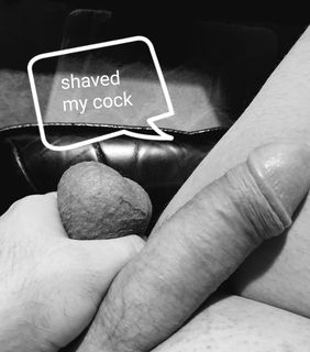 Shared Photo by wankheaven with the username @wankheaven,  May 24, 2019 at 5:51 AM and the text says 'I shaved my cock!!!'