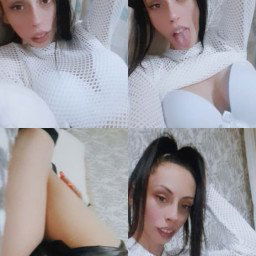 Photo by CandieCross with the username @CandieCross, who is a star user,  December 19, 2022 at 3:24 PM. The post is about the topic On/Off Collages and the text says 'Hello !!! ❤❤❤❤❤❤❤❤❤ #fishnet #latex #petite'