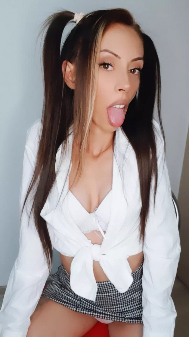 Album by CandieCross with the username @CandieCross, who is a star user,  October 26, 2021 at 6:27 PM. The post is about the topic Schoolgirls and the text says 'Meow ❤ #petitte #sexy #skirt'