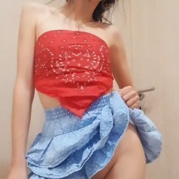 Photo by CandieCross with the username @CandieCross, who is a star user,  June 22, 2022 at 7:18 PM. The post is about the topic Upskirt hairless pussy and the text says 'I don't fiind my panties 🙃😁❤🍭 #cool #upskirt #skinny #pussy'