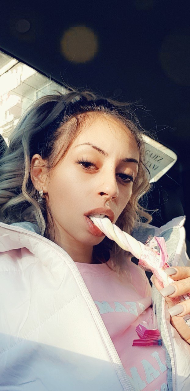 Photo by CandieCross with the username @CandieCross, who is a star user,  October 14, 2018 at 1:37 PM. The post is about the topic Teen and the text says 'Very Tasty ? Wanna taste with me ??? #kissmymouth #sexylips #wetgirl'