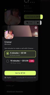 Photo by Crismar with the username @crismarlivesex, who is a star user,  June 19, 2024 at 7:26 AM and the text says 'In my site you can pay with PAYPAL, CRYPTO OR CARD. ,🥹👇🏽  - https://my.club/minahot'