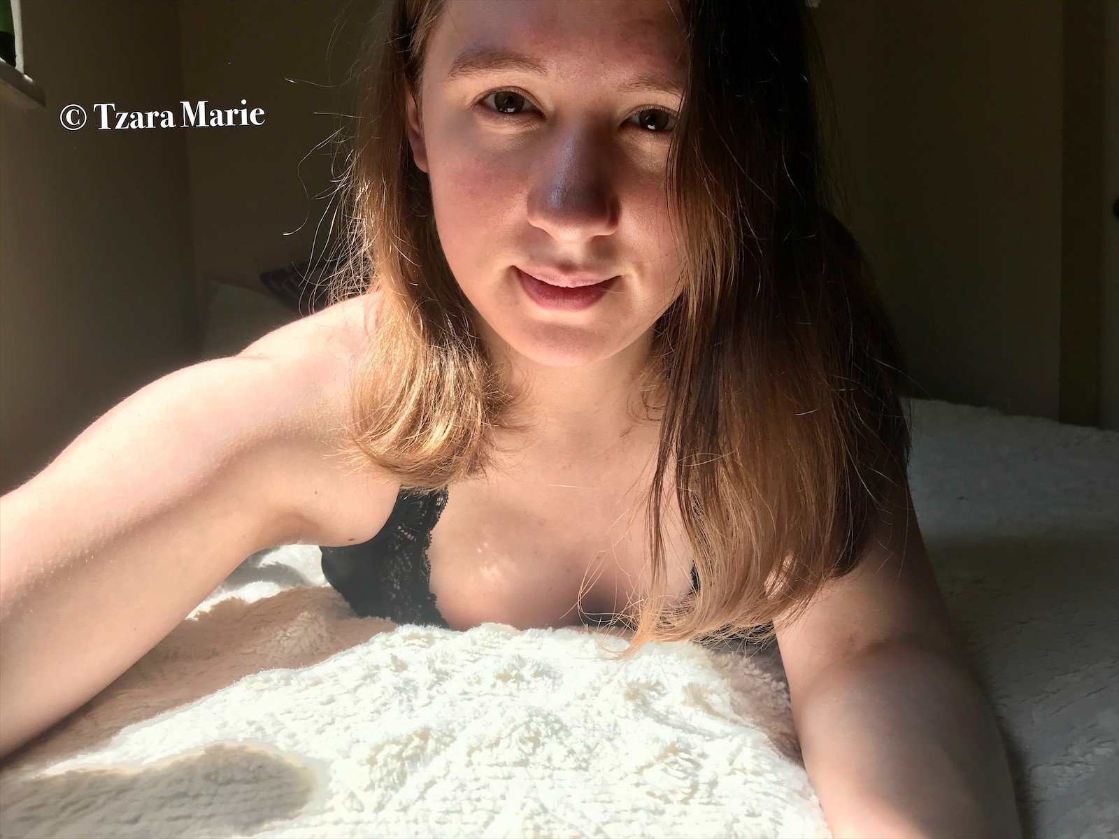 Photo by Tzara Marie with the username @TzaraMarie, who is a star user,  May 31, 2020 at 7:49 PM and the text says 'Join me in bed today 🥰 send me a dick pic, trade nudes or sext with me at SextPanther. click this post and get 5 free credits at sign up!'
