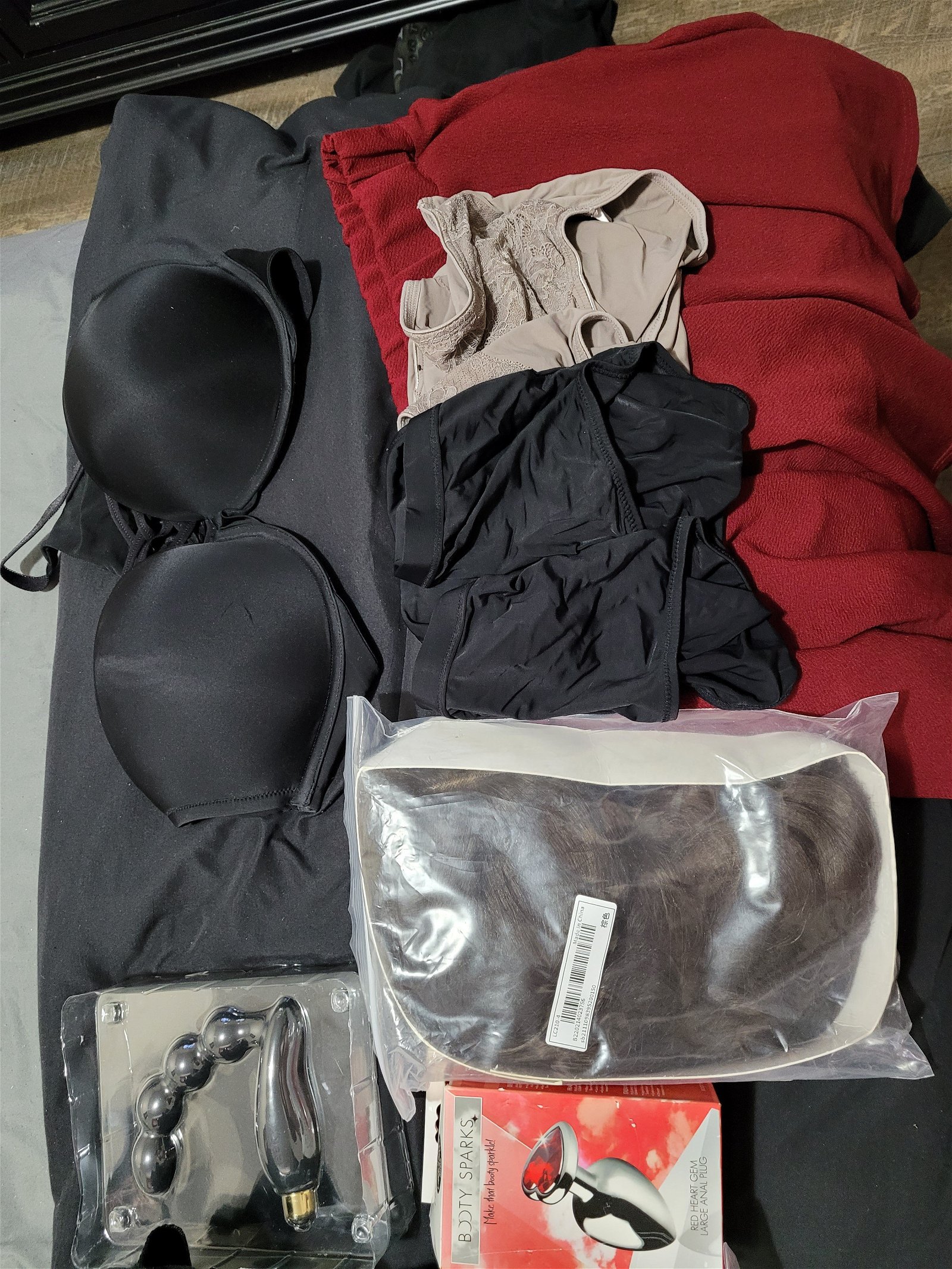 Photo by MySissyParadise with the username @MySissyParadise,  June 3, 2022 at 1:05 PM. The post is about the topic Sissy and the text says 'feeling very horny right now thinking of drssing up and having fun with some toys :).. tones more tucked away in closet hehe
#me #toys #bra #panties #skirt #wig #sissy #lingerie #dressingup #horny'