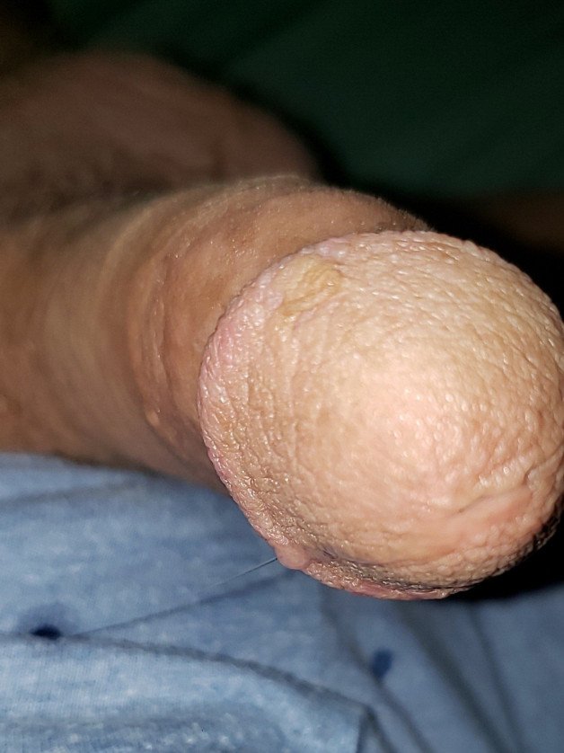 Album by Test28 with the username @Test28, who is a verified user,  October 24, 2024 at 1:14 PM. The post is about the topic Cocks Up-Close and Personal and the text says 'That feeling 🥴  #precum #edging'