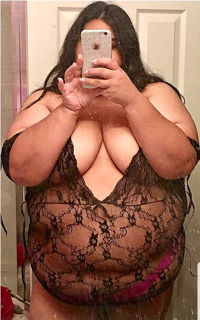 Photo by Ginakbbw77 with the username @Ginakbbw77, who is a verified user,  July 14, 2019 at 7:03 AM. The post is about the topic BBW and the text says 'Black lace 😉'