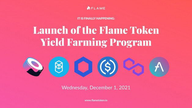 Photo by Flame Token with the username @FlameToken, who is a brand user,  November 22, 2021 at 2:59 PM. The post is about the topic FlameToken and the text says '🔥 XFL farming starts soon!
👉 https://discord.gg/sharesome
🌱 Stake #USDC, #LINK, #MATIC, #FTM, #AAVE, or #SUSHI, and receive #XFL.
🕐 Wednesday, December 1, 2021

#YieldFarming #DeFi #Cryptocurrency'