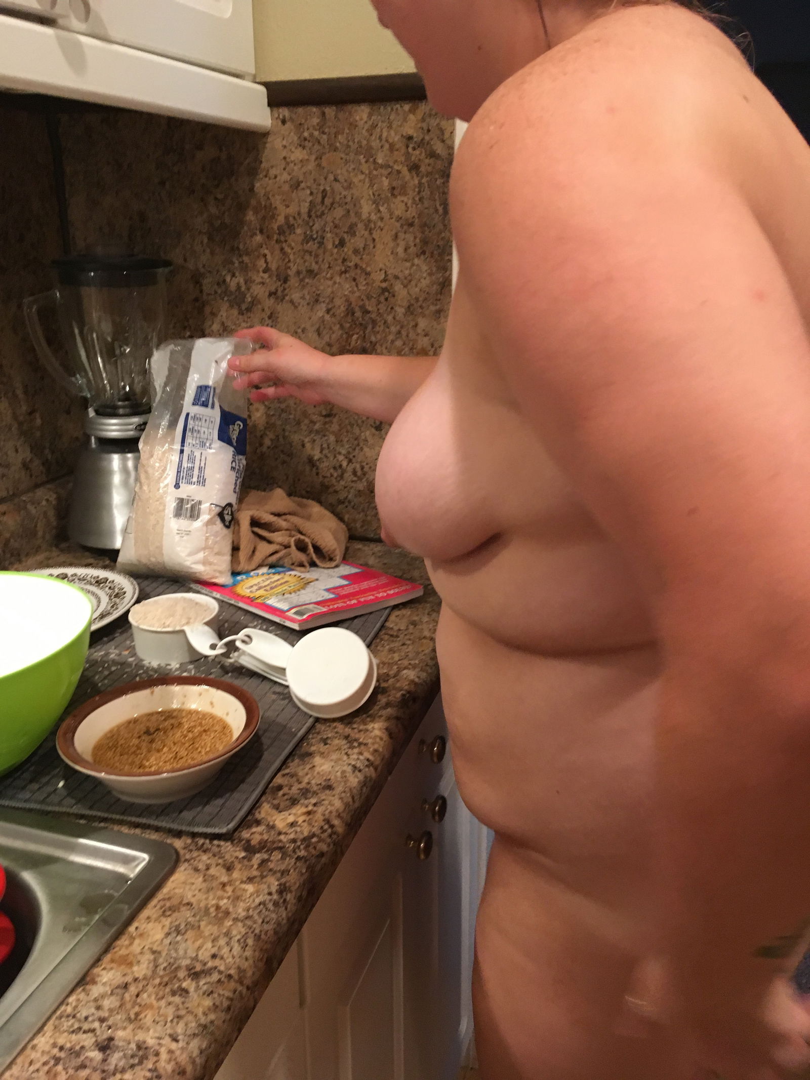 Album by NakedWIcouple with the username @NakedWIcouple,  July 2, 2019 at 12:03 AM. The post is about the topic Amateurs and the text says 'Get you a bitch that cooks for you naked @amateurWIcouple #amateur #naked #tits'