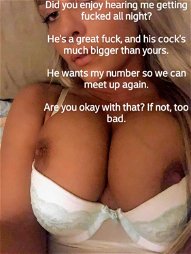 Photo by CthomasM with the username @CthomasM,  October 27, 2020 at 9:05 PM. The post is about the topic Cuckold Captions and the text says '#my girlfriend #original caption'
