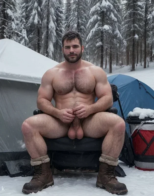 Photo by Hairybiswinger with the username @Hairybiswinger,  December 13, 2023 at 4:46 AM and the text says 'What a stud,  can't avoid liking those big bull like, heavy balls'