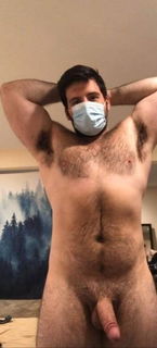 Photo by Hairybiswinger with the username @Hairybiswinger,  April 7, 2021 at 12:06 AM. The post is about the topic Hairy blokes in MMF/MFM action and the text says 'What a solid hairy stud.. very much a turn-on for me.  Would love a threesome with this bloke'