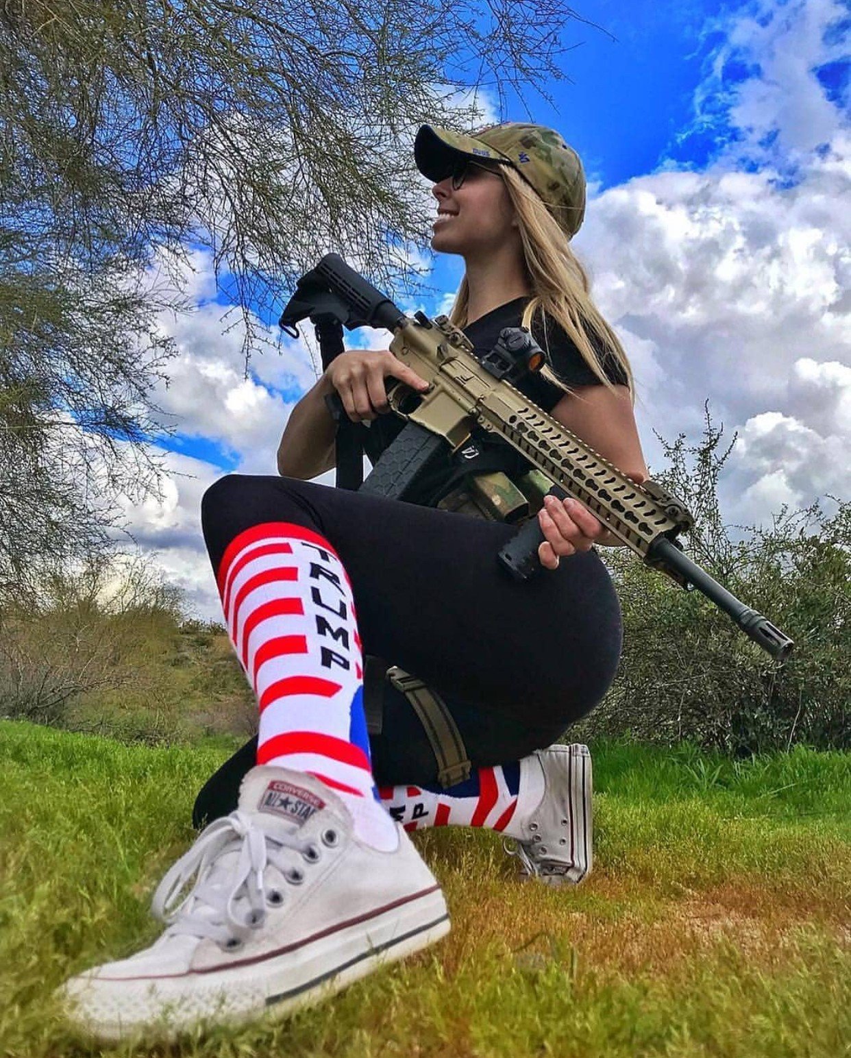 Photo by Senorpunisher with the username @Senorpunisher,  July 18, 2019 at 8:35 AM. The post is about the topic Girls with Guns