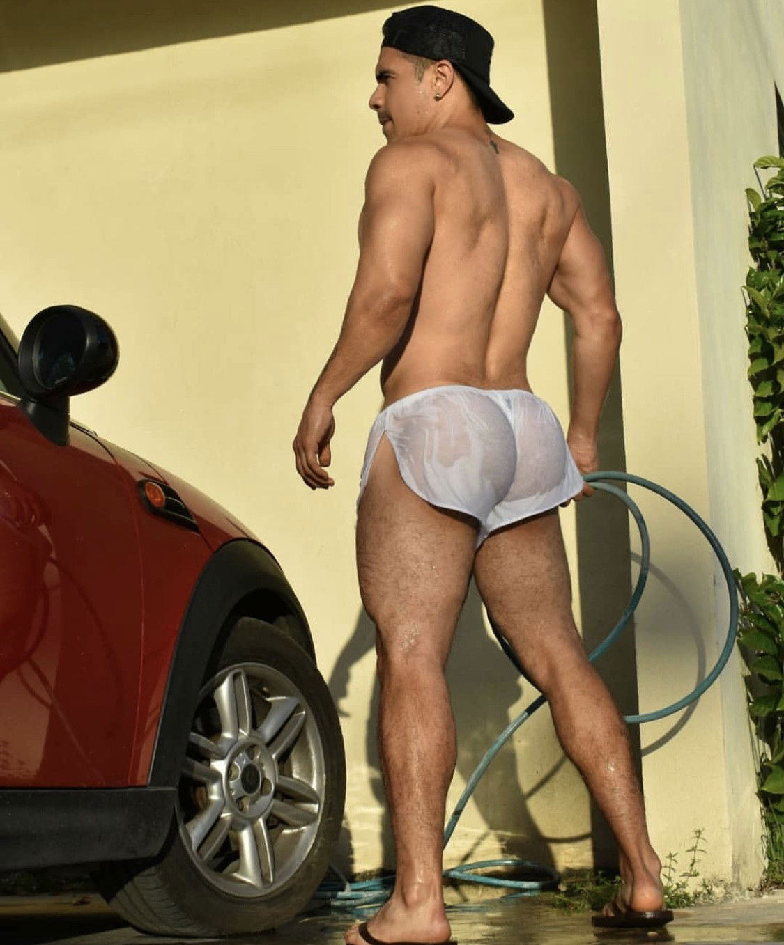 Photo by *BubbleButtGuyz* with the username @BubbleButtGuyz,  July 7, 2019 at 6:43 AM. The post is about the topic GayExTumblr and the text says 'Time to wash Daddyz car!!! 
Can I wash your car???  
#BBG 🍑🍆💦'