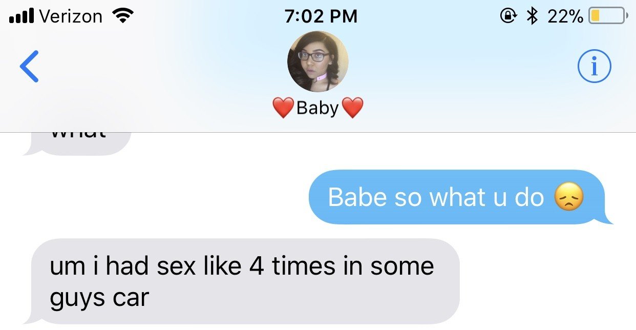 Photo by Mygfisaqueen with the username @Mygfisaqueen,  July 9, 2019 at 6:59 AM. The post is about the topic Cuckold Texts and the text says 'She always does this 🙄 real text from my cheating gf'