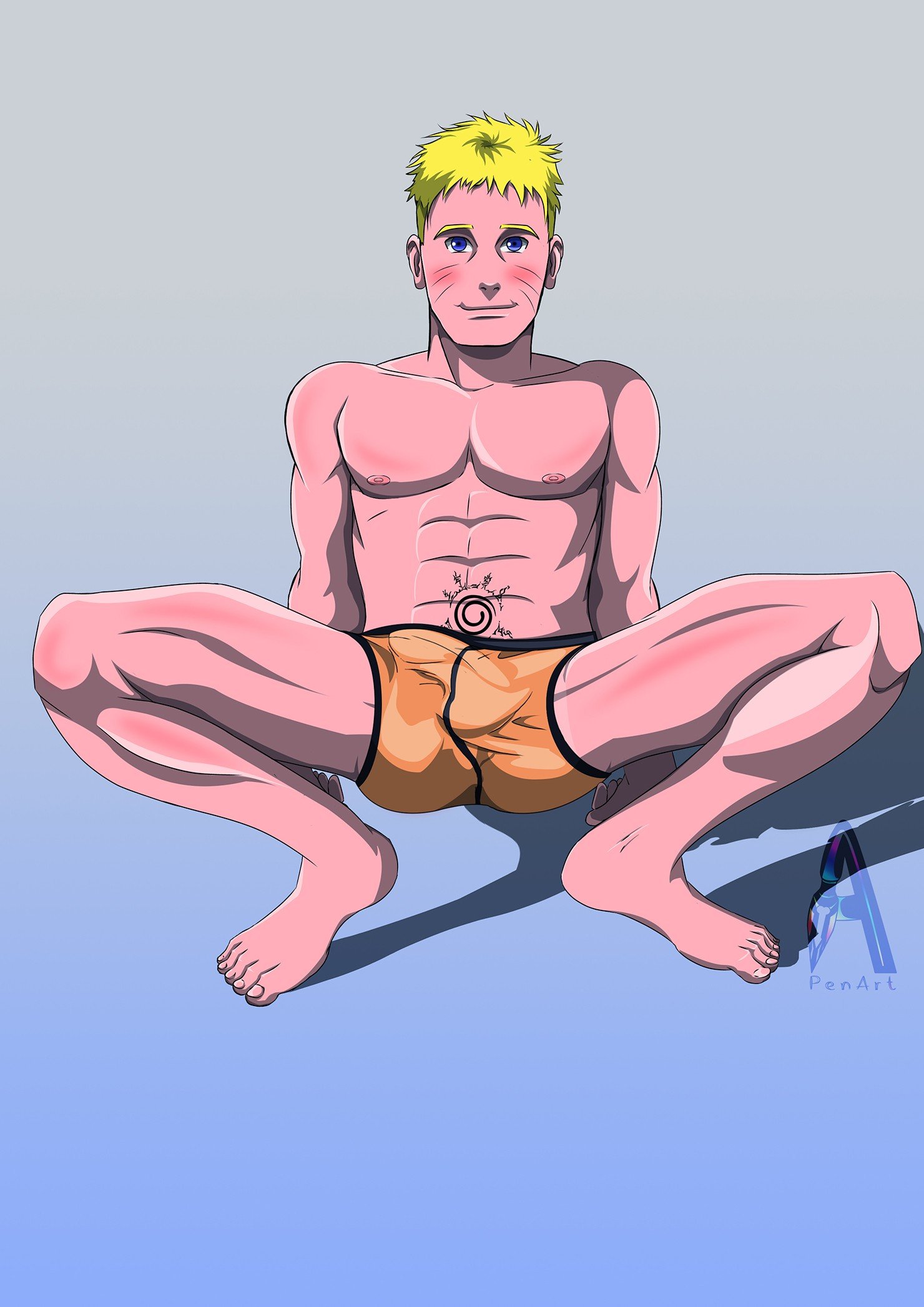 Photo by PenArts with the username @PenArts,  July 17, 2019 at 8:24 PM. The post is about the topic Gay_Art and the text says 'Naruto uzumaki 
#naruto #yaoi #commission #penart #underwear #mangá #anime #gay #gayart #male'