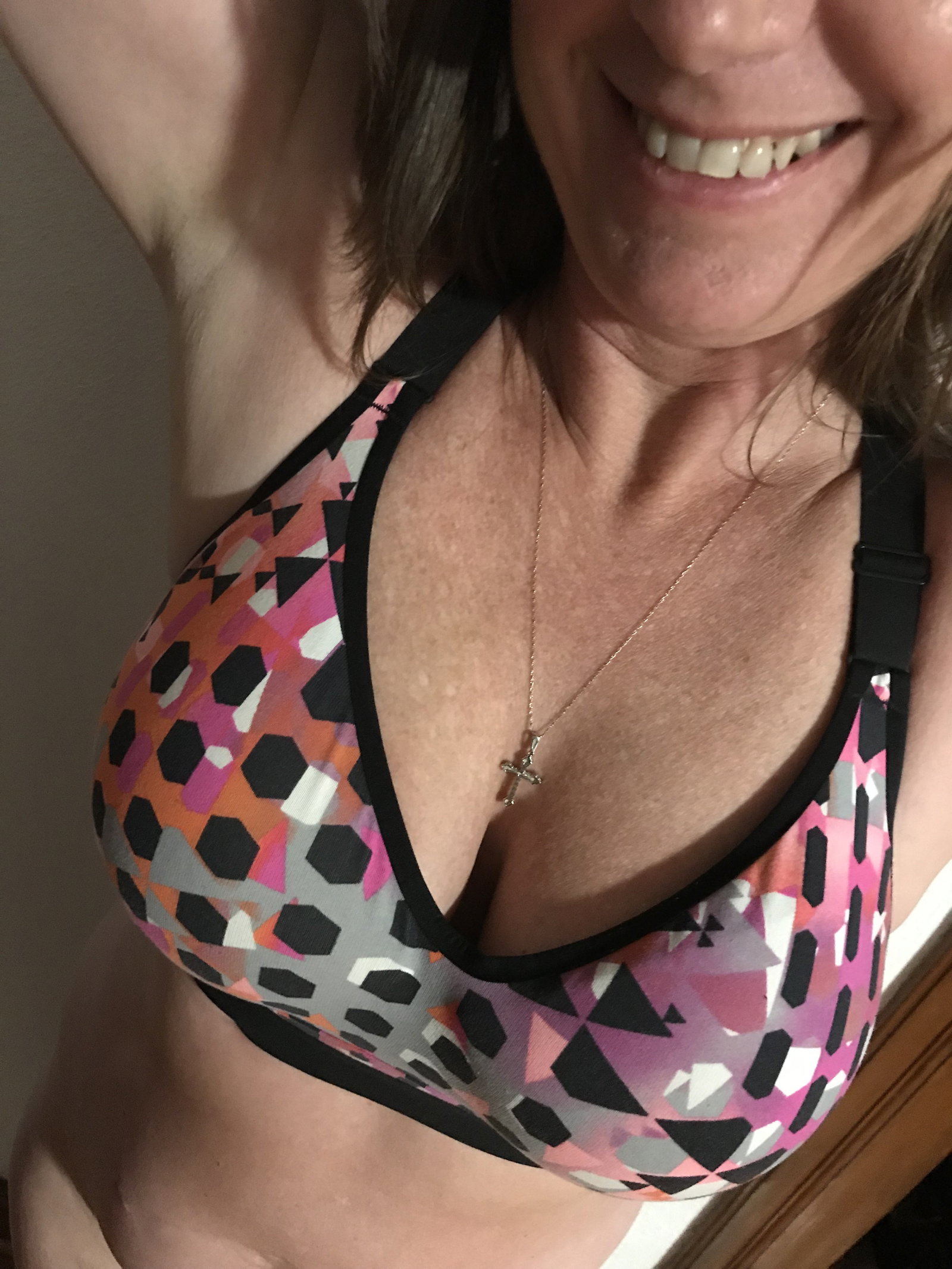 Photo by Wolf7000 with the username @Wolf7000,  July 28, 2019 at 5:26 AM. The post is about the topic Working Up To IT and the text says 'Wife in our favorite sports bra'