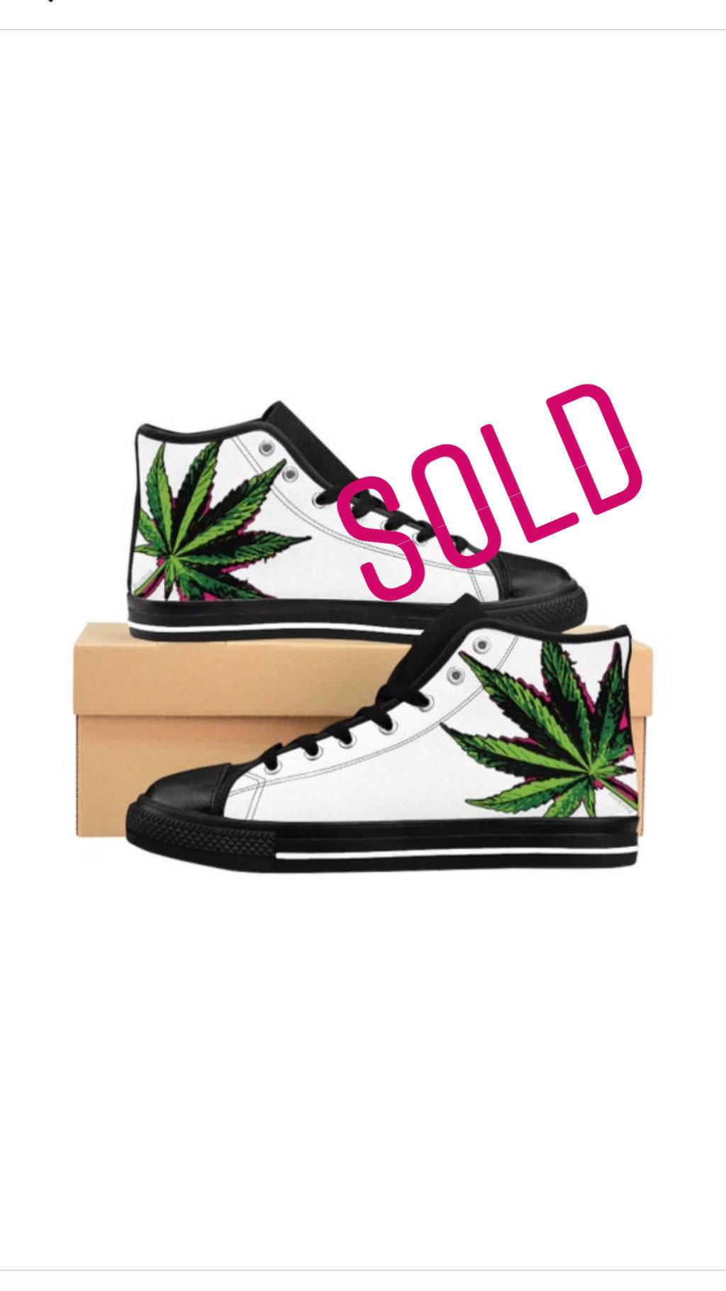 Photo by PolyAnnieStudios with the username @PolyAnnieStudios, who is a star user,  December 20, 2019 at 8:29 PM. The post is about the topic Cannabis and the text says 'check out my whole line of high top sneakers!! 
https://polyanniestudios.patternbyetsy.com/shop/27038706/hi-tops'