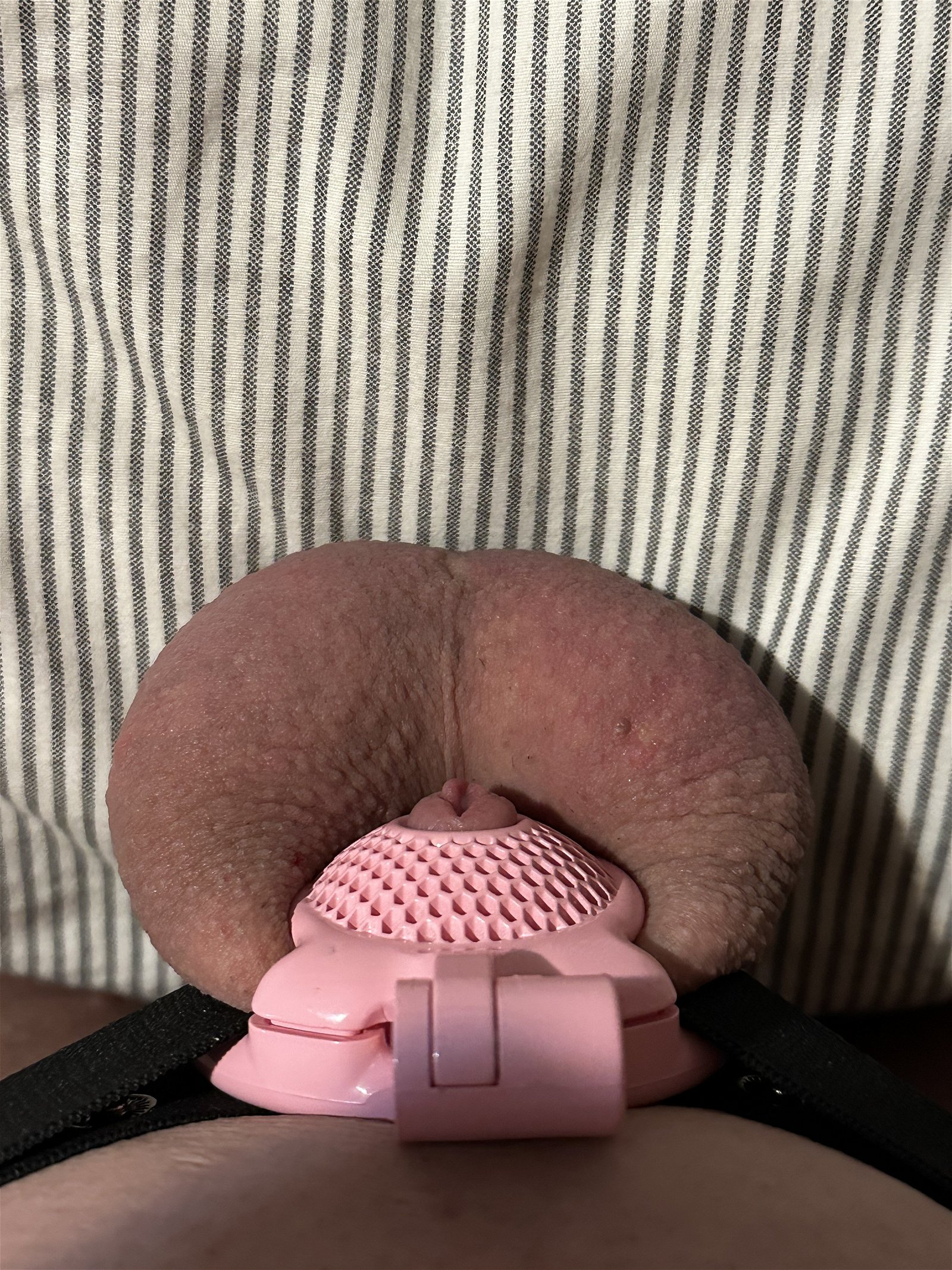 Photo by Domprincessboi2 with the username @Domprincessboi2,  November 27, 2023 at 4:36 PM. The post is about the topic Male Chastity and the text says 'The many styles my wife has chosen to lock me in! Do you notice how theyre all very small or nubs! 🤷🏻♂️'