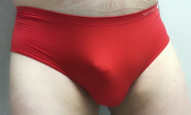 Album by Guyofpland with the username @Guyofpland,  March 10, 2021 at 3:19 AM. The post is about the topic Panty Bulge and the text says '❤️Victoria’s Secret Hipster ❤️'