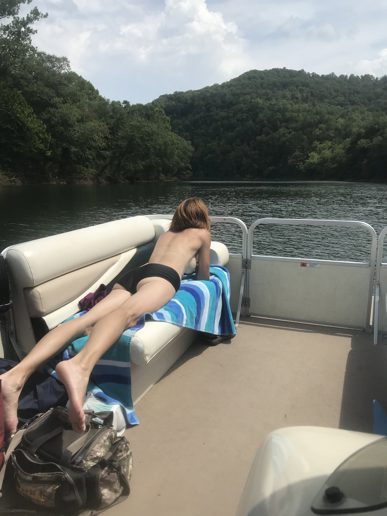Photo by 72rockdog with the username @72rockdog,  August 22, 2019 at 3:58 PM. The post is about the topic Wife Sharing and the text says 'my wife enjoying a boat ride'