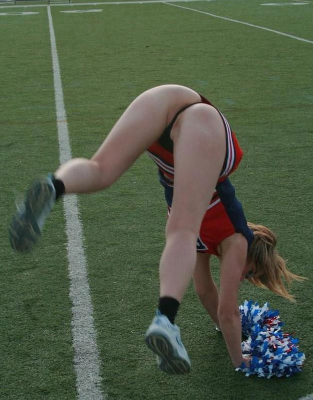 Upskirt panties ass cheerleaders
