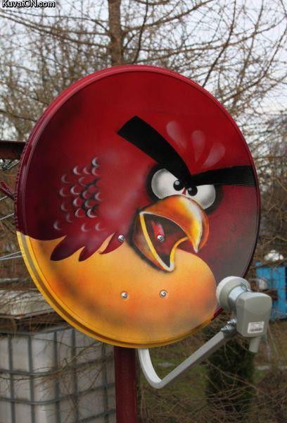 Photo by JoonasD6 with the username @JoonasD6,  May 14, 2013 at 7:18 PM and the text says 'Looks like he&rsquo;s screaming into a microphone. #angry  #birds'