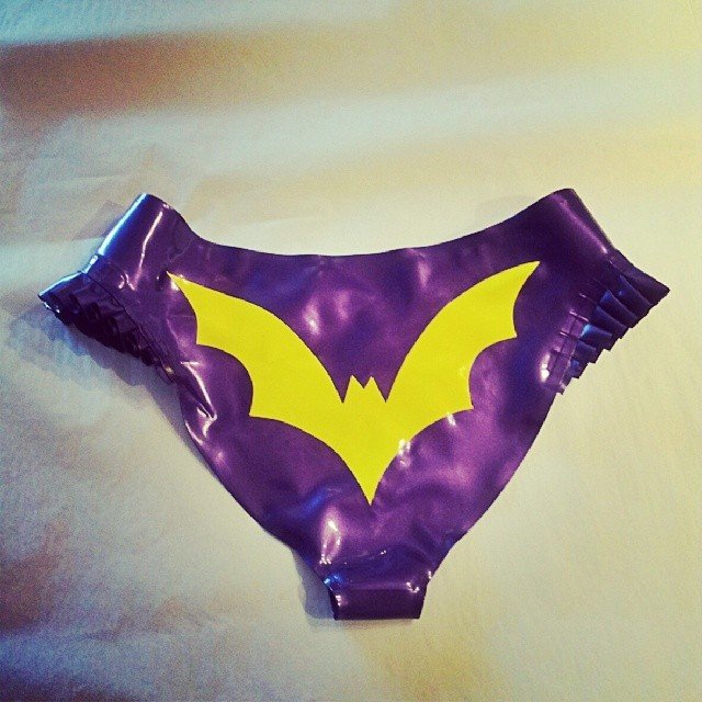 Photo by JoonasD6 with the username @JoonasD6,  January 7, 2014 at 5:48 PM and the text says 'sogoodforbunnies:

Starting to think about what you’ll be getting your lover for Valentine’s day?  Or maybe what you’ll be wearing for them? The #latex Bat panty is always a fun choice for the nerd in your life! #abigailgreydanuslatex #latexfashion..'