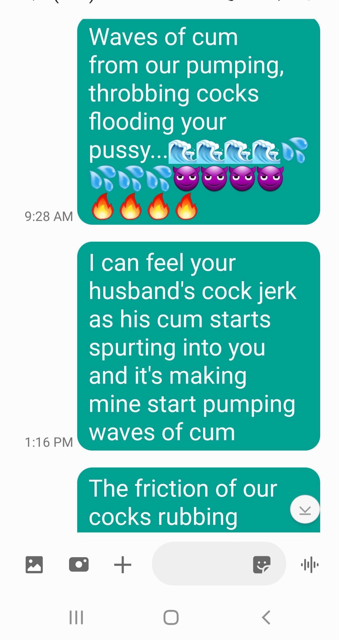 Album by Sixfive with the username @Sixfive, who is a verified user,  April 23, 2020 at 3:59 PM. The post is about the topic Hotwife Texts and the text says 'Wife sexting her with her fuck buddy'