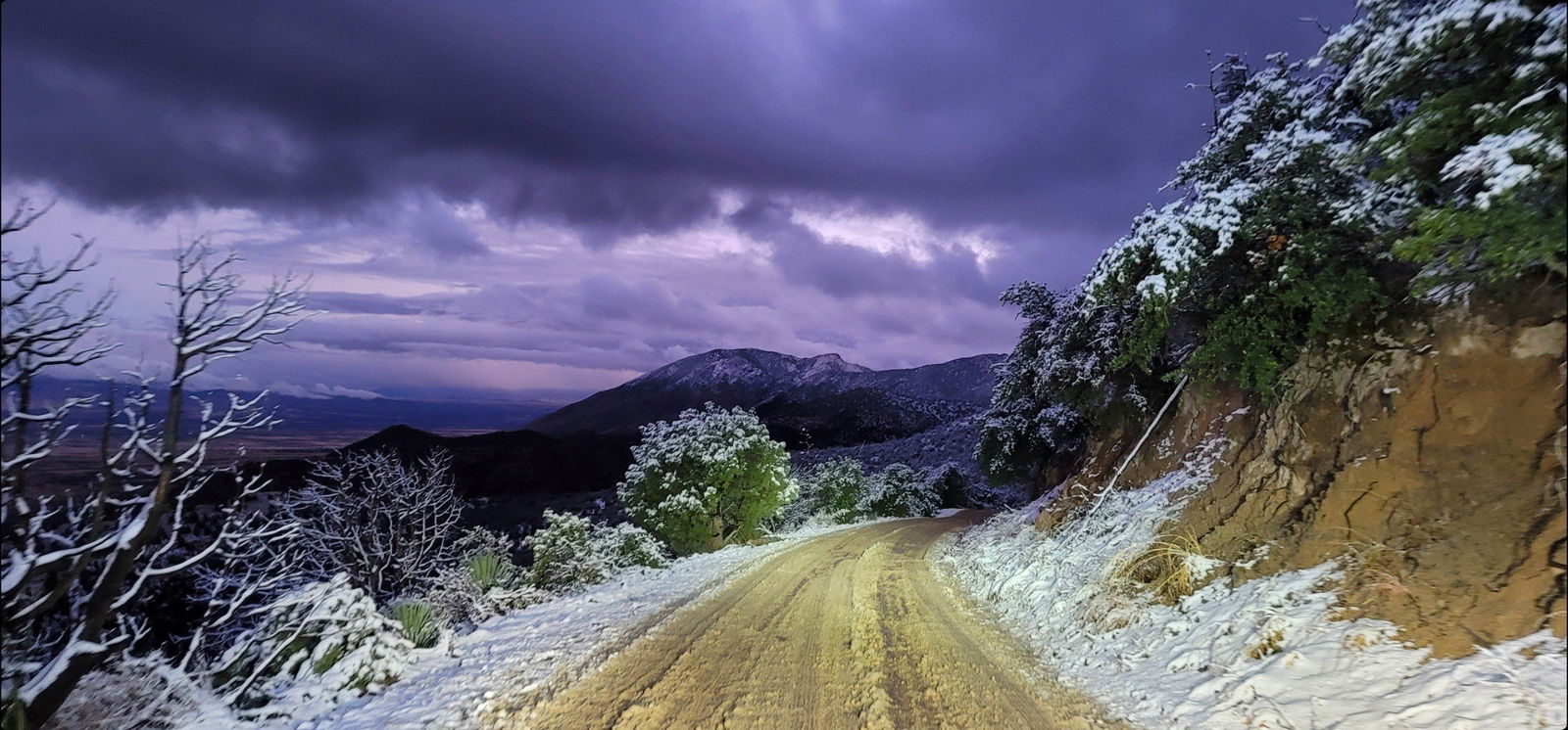 Photo by Sixfive with the username @Sixfive, who is a verified user,  December 15, 2022 at 8:04 PM. The post is about the topic Landscape scenery and the text says 'Got some weather here in Southeastern Arizona'