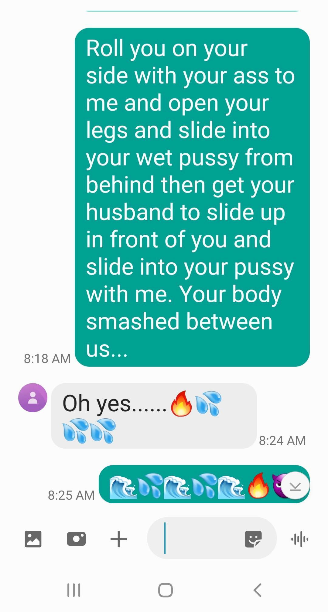 Album by Sixfive with the username @Sixfive, who is a verified user,  April 23, 2020 at 3:59 PM. The post is about the topic Hotwife Texts and the text says 'Wife sexting her with her fuck buddy'