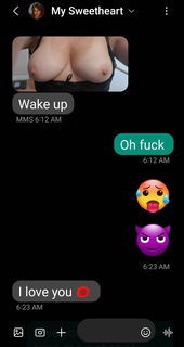 Photo by Sixfive with the username @Sixfive, who is a verified user,  July 15, 2022 at 1:46 PM. The post is about the topic Stag/Vixen and the text says 'Love these early morning texts from my Vixen'