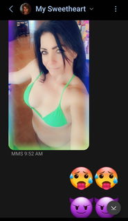 Photo by Sixfive with the username @Sixfive, who is a verified user,  March 29, 2023 at 5:34 PM. The post is about the topic Hotwife Texts and the text says 'My hotwife [Blueeyes13](Blueeyes13) and a hot text. I love it when she sends me random pictures especially since i know im not the only one getting it.'