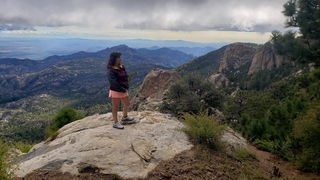 Photo by Sixfive with the username @Sixfive, who is a verified user,  September 15, 2019 at 12:19 AM. The post is about the topic Landscape scenery and the text says 'We went for a hike today. Arizona isn't all desert! oh and she's beautiful!'