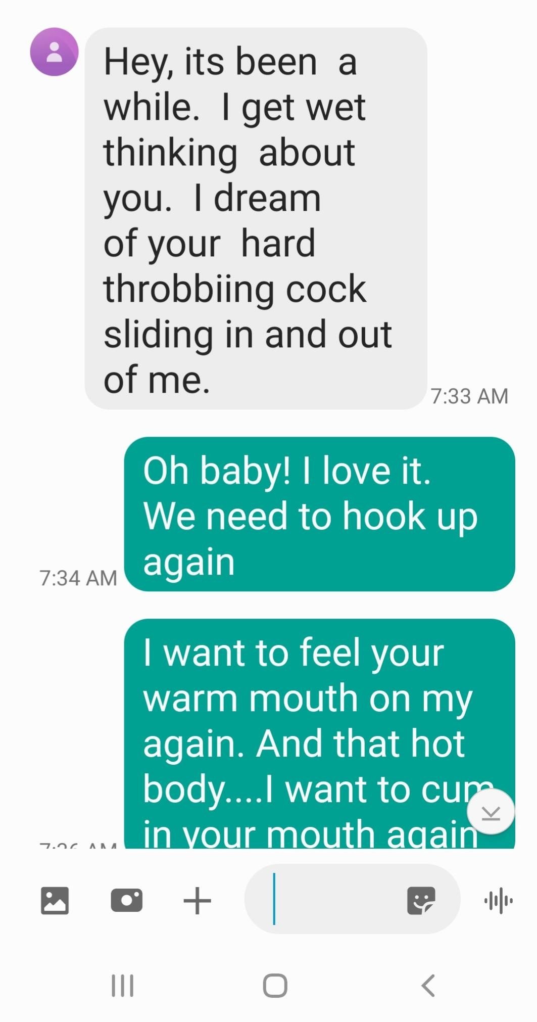 Photo by Sixfive with the username @Sixfive, who is a verified user,  April 23, 2020 at 3:59 PM. The post is about the topic Hotwife Texts and the text says 'Wife sexting her with her fuck buddy'