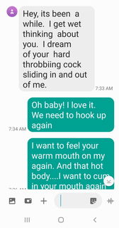 Album by Sixfive with the username @Sixfive, who is a verified user,  April 23, 2020 at 3:59 PM. The post is about the topic Hotwife Texts and the text says 'Wife sexting her with her fuck buddy'