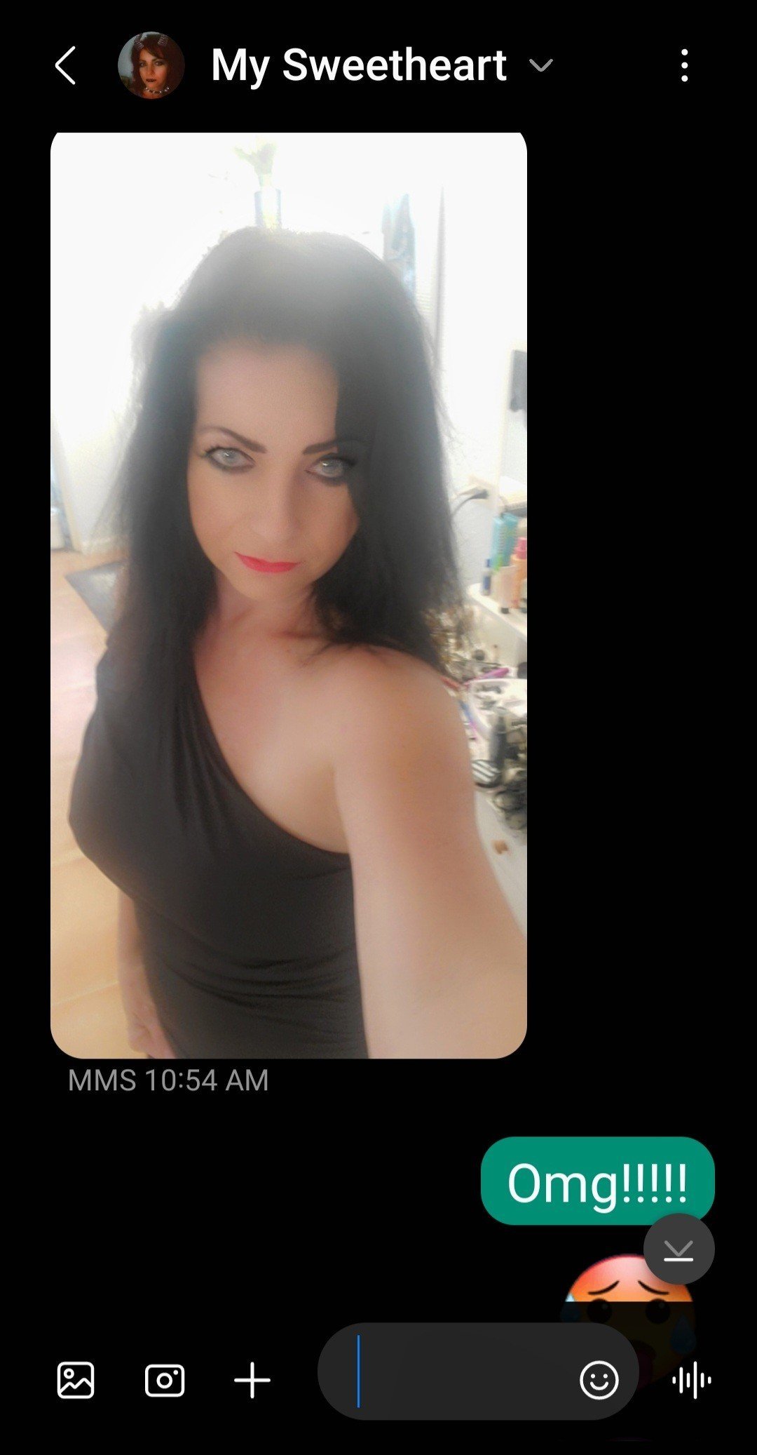 Photo by Sixfive with the username @Sixfive, who is a verified user,  October 2, 2022 at 4:42 PM. The post is about the topic Hotwife Texts and the text says 'My sweet little hotwife @Blueeyes13 and her texts. She knows how to get me going'