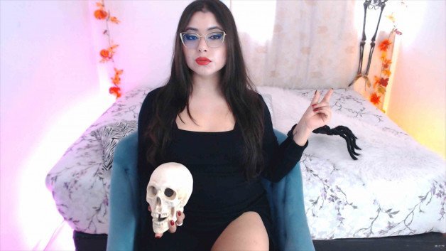 Photo by ValeriaNorris with the username @ValeriaNorris, who is a star user, posted on October 30, 2023. The post is about the topic SPH Small Penis Humiliation and the text says 'Be a good Mr. Adams and worship me as your only love. I love Halloween and I love having fun with these roles, come and share your fantasies with me Online here ----> https://www.streamate.com/cam/Valeria_Norris'