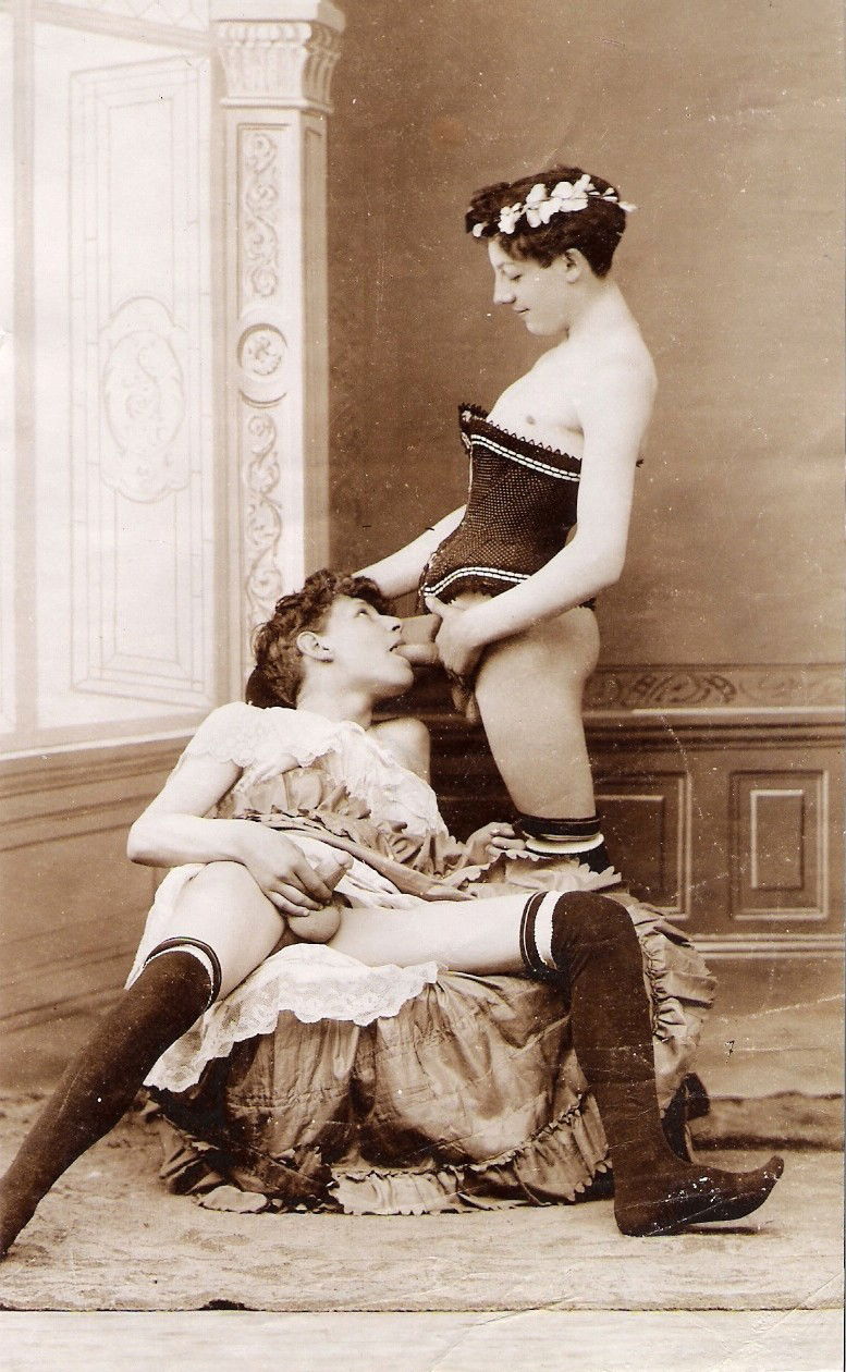 Album by Grandma-Did-It with the username @Grandma-Did-It,  December 20, 2018 at 6:55 PM. The post is about the topic Sissy and the text says 'Sissy couple c.1900'