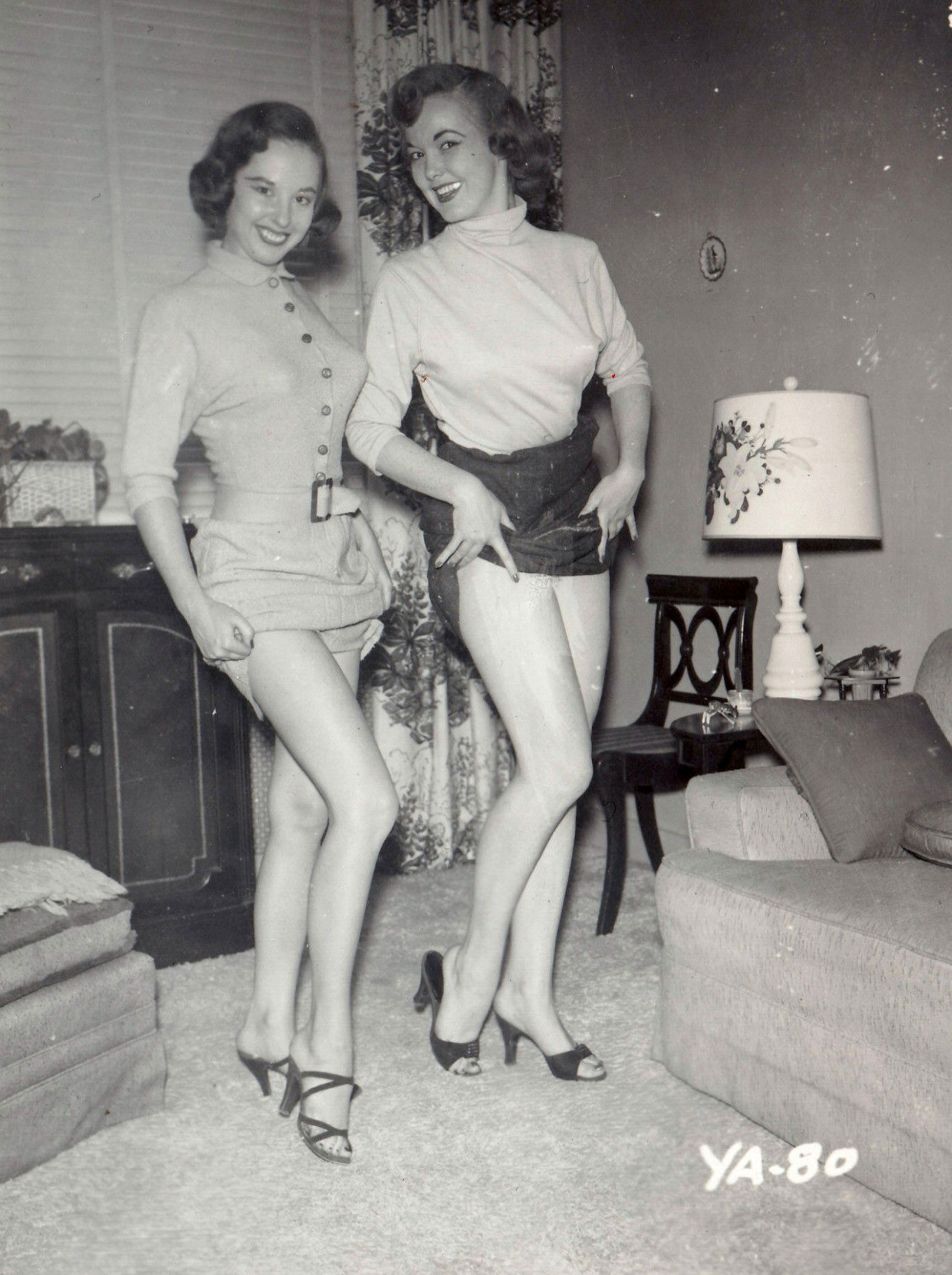 Album by Grandma-Did-It with the username @Grandma-Did-It,  May 25, 2019 at 11:06 PM and the text says 'Two pinup giants - In the first photo, Marge Mellor (l) and Judy O'Day (r)'