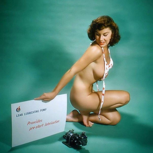 Photo by Grandma-Did-It with the username @Grandma-Did-It, posted on December 30, 2018. The post is about the topic Grandma Did It and the text says 'George K. Mann - Roni Scott, promotional photos for Lear Corporation, back when aerospace corporations could do things like this.  Color transparencies, 1950s'