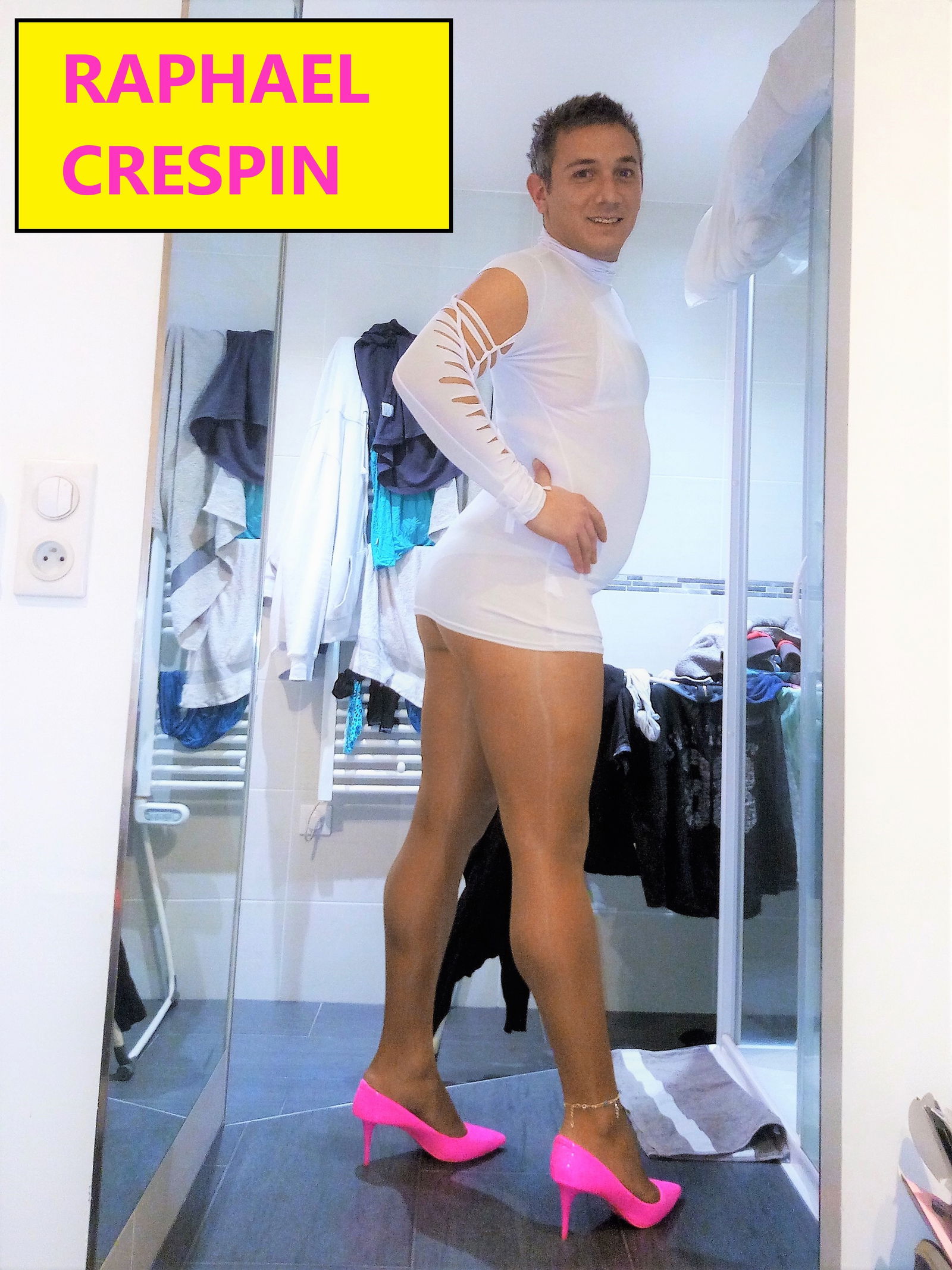 Album by raphaelcrespin with the username @raphaelcrespin,  August 27, 2019 at 2:29 PM. The post is about the topic my slutty outfit ! Distribute freely ! and the text says 'my slutty outfit ! please share download and repost my pics please ! :)'