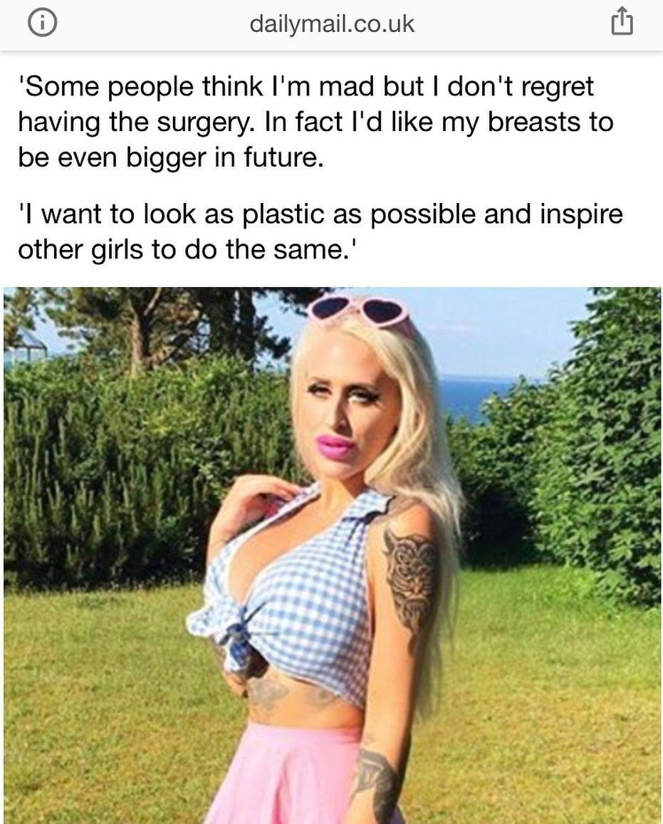 Photo by AirheadBimboTrainer with the username @AirheadBimboTrainer,  October 30, 2019 at 8:53 AM. The post is about the topic Bimbos and the text says ''I want to look as plastic as possible and inspire other girls to do the same''