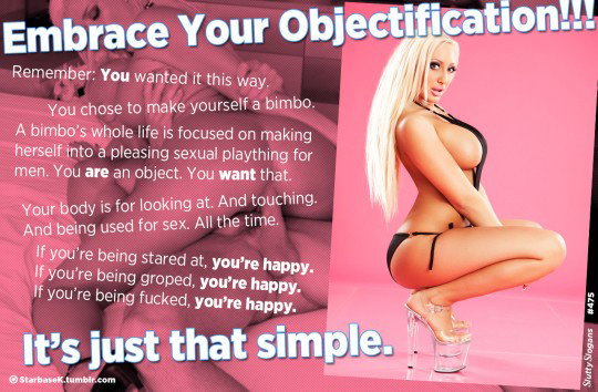 Photo by AirheadBimboTrainer with the username @AirheadBimboTrainer,  November 1, 2019 at 4:14 PM. The post is about the topic Bimbos and the text says 'Objectification feels SO good'