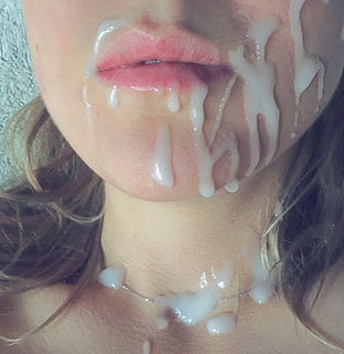 Photo by adultmovement with the username @adultmovement,  January 25, 2020 at 8:07 PM. The post is about the topic Cum Sluts and the text says '#facial #cute #beauty #cum #drenched #lips'