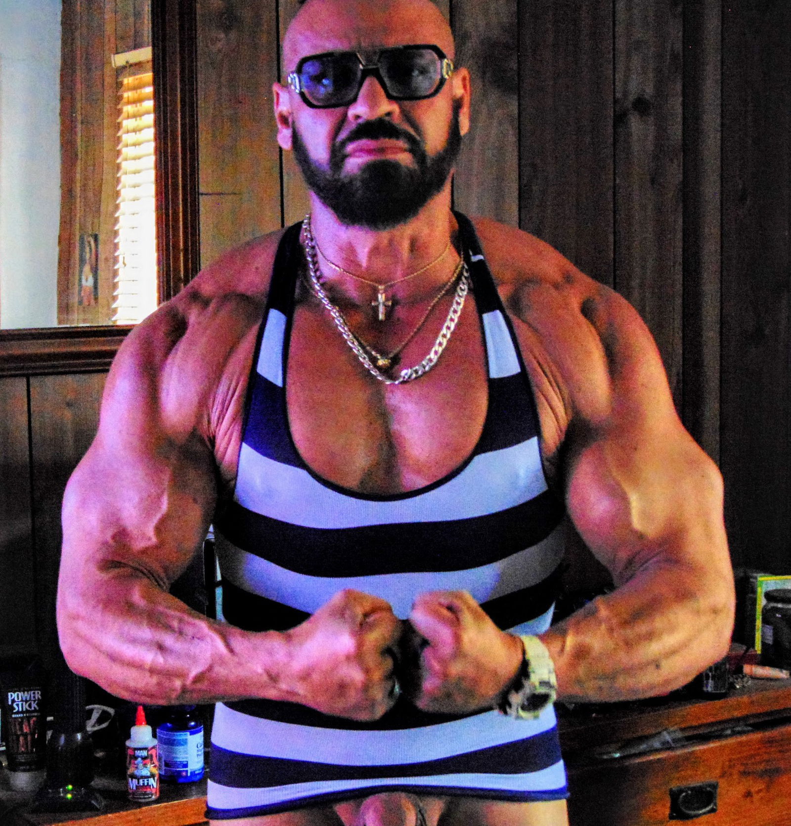 Album by MattMuscle65 with the username @MattMuscle65,  September 1, 2019 at 6:31 PM and the text says 'HOT AND HORNY WILL GET THE JOB DONE'