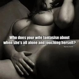 Shared Photo by Dave12343 with the username @Dave12343,  November 12, 2023 at 8:04 AM. The post is about the topic Hotwife and the text says 'what does yours think about?😈'
