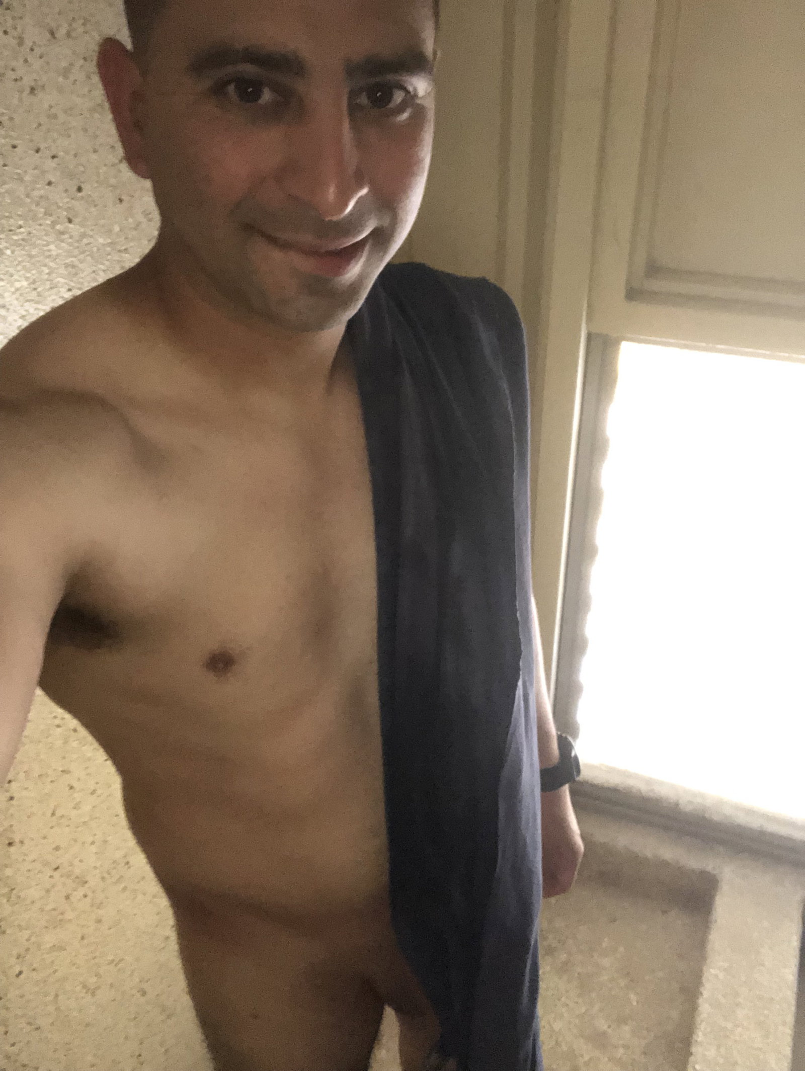 Photo by Floatingshadow with the username @Floatingshadow, who is a verified user,  September 12, 2019 at 5:14 PM. The post is about the topic Amateur and the text says 'getting ready to shower who is joining me?'