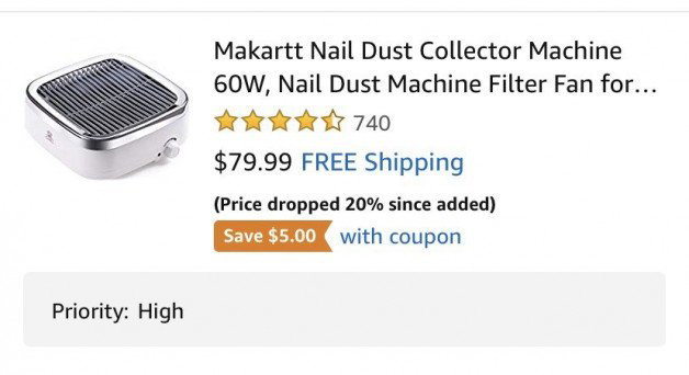 Photo by Roselynn Locks with the username @roselynnlocks, who is a star user,  January 26, 2021 at 3:17 PM and the text says 'I need to start using my nail drill now. And that means I need this dust fan now. And that means I want YOU to buy it from my #wishlist 💅🏼 🎁 https://www.amazon.com/hz/wishlist/ls/19GHNKEPMERV8?ref_=wl_share'